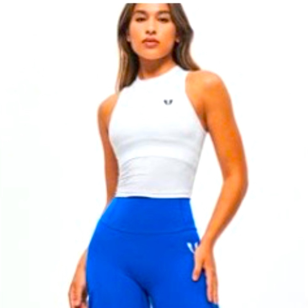 Firm Abs white workout top, brand new with tags